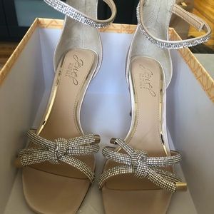Champagne color Jewel Badgley Mischka shoes